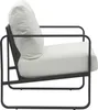 CLP Lounger Manea mit Metallgestell weiß Kunstleder Produktbild-Vorschau 4