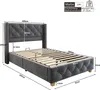 okwish Čalouněná postel jednolůžko 90×200 cm s roštem a Náhled obrázku produktu 5