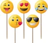 100x Deko-Picker "Emojis" 12cm Produktbild-Vorschau 1