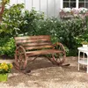 Outsunny Schaukelbank aus Holz, Gartenbank mit Armlehne, Produktbild-Vorschau 2
