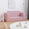 The Living Store Dětská rozkládací pohovka 2místná růžová Náhled obrázku produktu 2