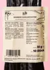 A close-up of a package of Bourbon vanilla pods with a label showing product information and nutritional facts. Produktbild-Vorschau