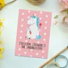 Mr. & Mrs. Panda Postkarte Einhorn Baby - Rot Pastell - Produktbild-Vorschau 2