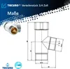 tecuro T-Verteilerstück 3/4 Zoll - für Geräte, MS-verchromt Produktbild-Vorschau 3
