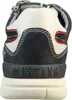 The back view of a blue sneaker. Produktbild-Vorschau