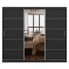 Armoire à portes coulissantes Armoire 250cm noir/noir avec Voir les images du produit 2