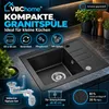VBChome spoelbak, graniet, zwart, met kraan, 55 x 44 cm, Productafbeelding-voorbeeld 6
