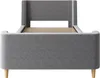 MODFU Lit Enfant 90x200 cm - Lit Rembourré en Velours avec Voir les images du produit 7