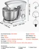 VEVOR impastatrice robot da cucina, impastatrice da 1500 W Anteprima dell’immagine prodotto 7