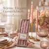 Boltze Stick Candle Twisto świeczka stołowa różowa matowa Podgląd zdjęcia produktu 4