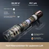 A cutaway diagram of a vacuum cleaner showing its internal filter system. Produktbild-Vorschau