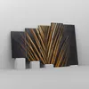 Bild auf Leinwand - Leinwandbild - 5 Teile - Blatt golden Produktbild-Vorschau 4