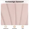 A close-up of pink velvet fabric with text and icons at the bottom. Produktbild-Vorschau