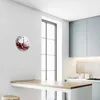 Glasuhr Wanduhr Küchenuhr Echt-Glas 30fi cm Abstraktes rot Produktbild-Vorschau 5