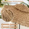 Ombrellone Tiki hawaiano, paglia PE da 299 cm, inclinazione Anteprima dell’immagine prodotto 2
