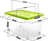 BigDean 3 Stück 60 L Aufbewahrungsbox mit Deckel groß Produktbild-Vorschau 3