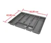 Besteckeinsatz Besteckkasten 60 cm Schubkasten grau Produktbild-Vorschau 2