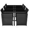 vidaXL Ensemble de jardin 11 pièces avec coussins Poly Voir les images du produit 13