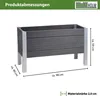 Hochbeet 98 x 40 x 59 cm 100 Liter Holzoptik robust Produktbild-Vorschau 3