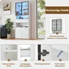 okwish Vitrína Highboard se zásuvkami, Skleněná vitrína Náhled obrázku produktu 4
