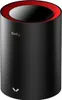 A black cylindrical mesh Wi-Fi router with a red accent ring on top and the brand name 'cudy' in gold. Podgląd zdjęcia produktu