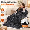 Elektrische Heizdecke mit Ärmeln, Fußtasche und Timer, Produktbild-Vorschau 7