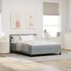 vidaXL Boxspringbett mit Kopfteil Hellgrau 160 x 200 cm Produktbild-Vorschau 2