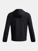 Back view of a black hooded jacket against a white background. Produktbild-Vorschau