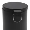 Poubelle à pédale en acier inoxydable ronde noire mate 39 x Voir les images du produit 4