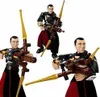 Three LEGO Star Wars Chirrut Îmwe action figures are displayed against a white background, each holding a bow-like weapon. Podgląd zdjęcia produktu