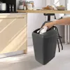 Popelnice 20L, odolný materiál, tmavě šedá, odklápěcí víko Náhled obrázku produktu 2