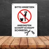 Bitte hinsetzen, ansonsten… Toilette Metallschild in 15x20 Produktbild-Vorschau 4