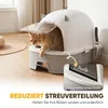 PawHut Katzentoilette Edelstahl mit abnehmbar Deckel Produktbild-Vorschau 6