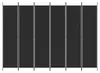 vidaXL 6dílné paravány černé 300x220 cm Látka Náhled obrázku produktu 3