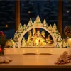Salcar Houten kerstdorp, 3D lichtboog, 32 cm met 13 Productafbeelding-voorbeeld 9