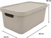 Plastard Boxen 31 L, 3er-Set, stapelbar, BPA-frei, Beige, Produktbild-Vorschau 4