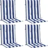 vidaXL Niedriglehner-Auflagen 4 Stk. Blau & Weiß Gestreift Produktbild-Vorschau 3