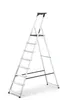 A silver aluminum step ladder with 8 steps is shown against a white background. Anteprima dell’immagine prodotto