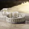 Panier à plateaux en osier Shabby Look gris rond - plateau Voir les images du produit 6