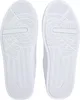 The bottom view of two white sneakers. Voir les images du produit