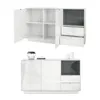 Vladon Sideboard Kommode Metro,  Germany, Korpus in Weiß Produktbild-Vorschau 3