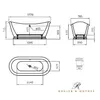 Freistehende Retro-Badewanne PITTSBURGH Ablaufgarnitur Produktbild-Vorschau 3