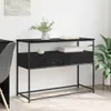 Wandtafel met lade Zwart Eiken 100 x 40 x 75 cm Bewerkt Productafbeelding-voorbeeld 3