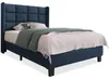 Letto imbottito Zubaliya, singolo - 90x200 cm, blu - Anteprima dell’immagine prodotto 9