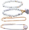 Armband Set Damen Boho Stil, 4-teiliges Perlenarmband mit Produktbild-Vorschau 3