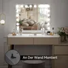 Miroir de maquillage Puluomis, miroir cosmétique de 80x60 Voir les images du produit 5
