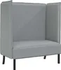 vidaXL Hoher Rücken Sofa 101cm Hellgrau Stoff Produktbild-Vorschau 6