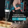 21V-Elektrobohrer-Set mit 2 1500-mAh-Akkus und einem Produktbild-Vorschau 2