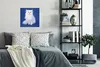 MuchoWow® Poster Weiße Perserkatze mit blauem Hintergrund Produktbild-Vorschau 4