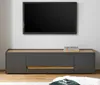TV - Lowboard TV - Unterteil Center in grau matt und Eiche Produktbild-Vorschau 2